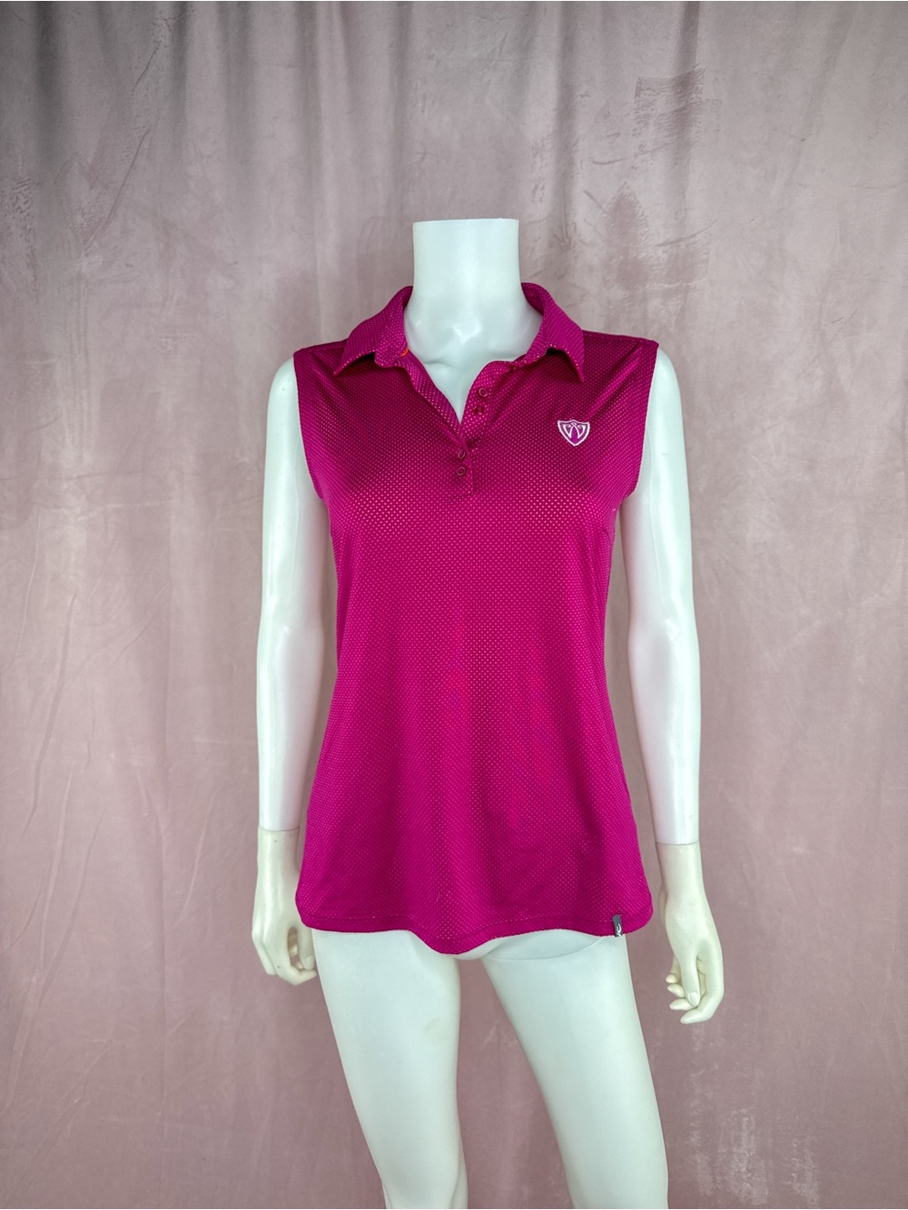 Kjus Womens Pink Magenta Sleeveless Golf Polo Shirt Top Size Small